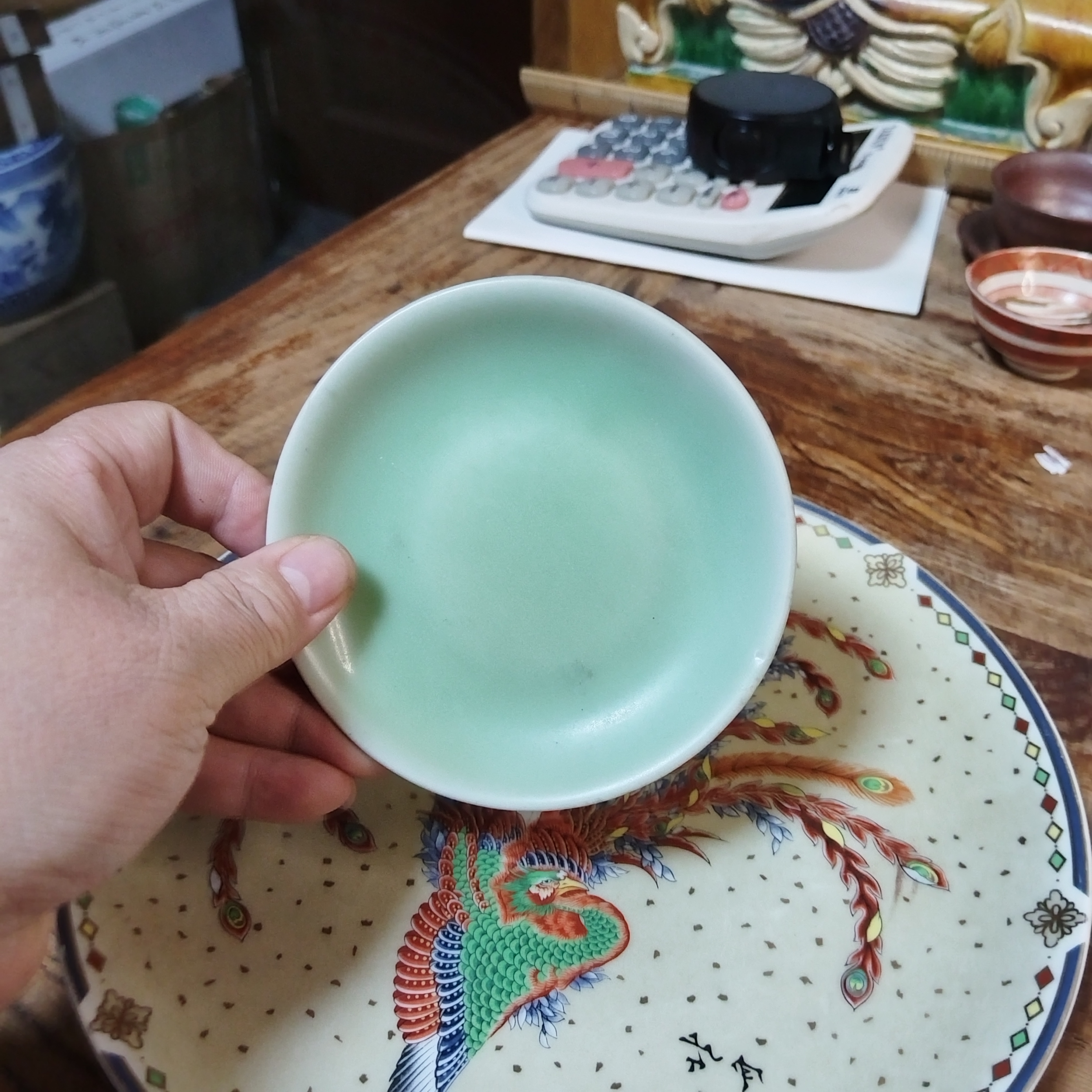 8.5英寸微瑕素面中式家用高温瓷餐盘菜盘