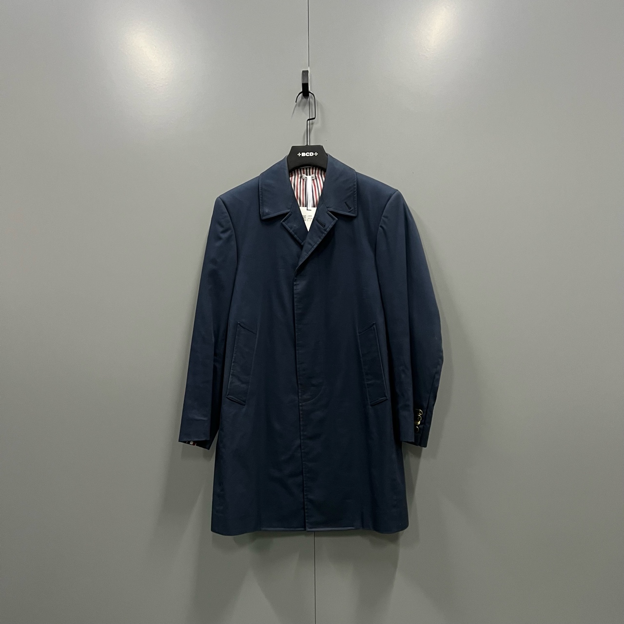 90新 THOMBROWNE bc1224 TB 藏青色大衣 1码 006751