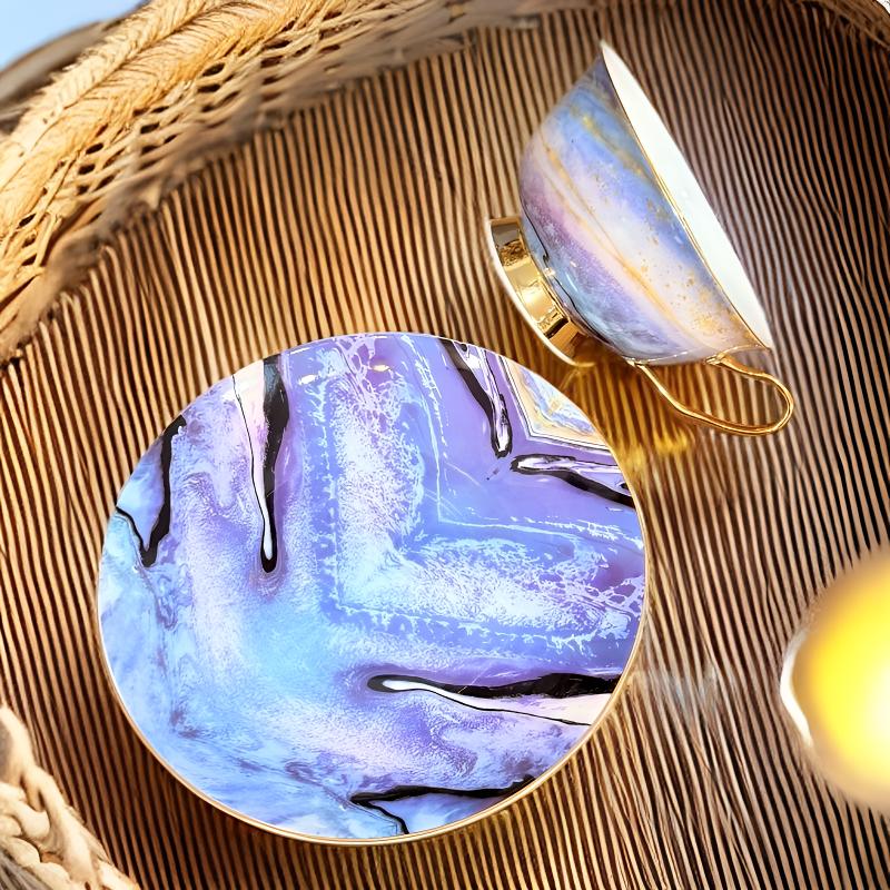 银河系列咖啡杯碟骨瓷下午茶适合家用送礼