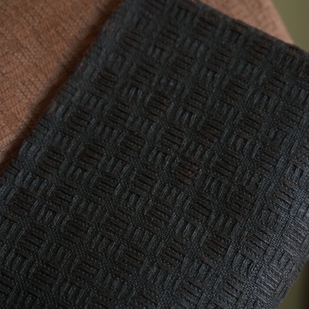 柞蚕丝川字纹香云纱茶席干泡垫