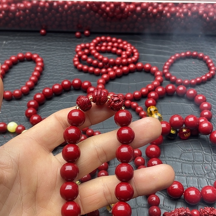 喜***店天然辰砂朱砂手链