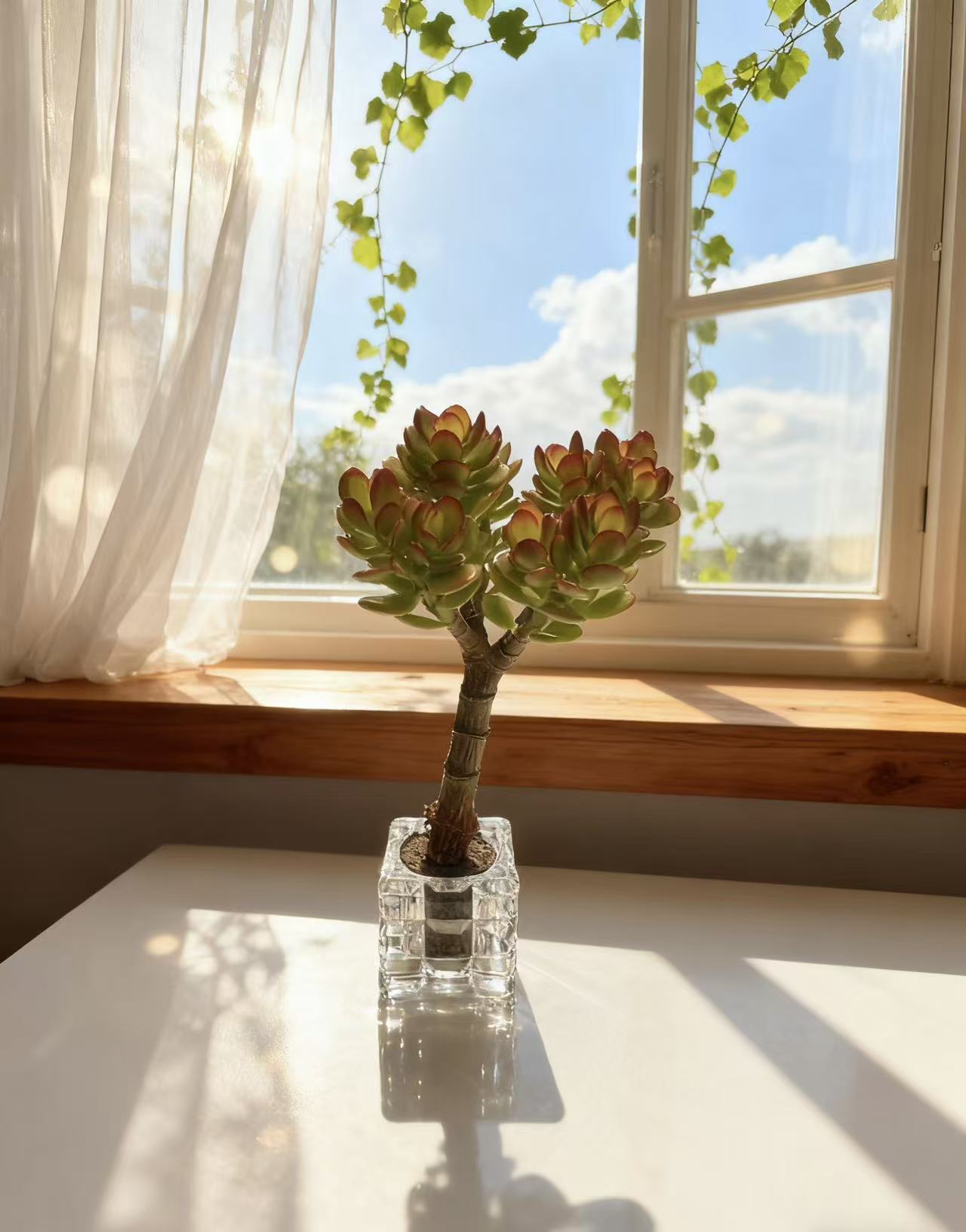 摇钱树 无土栽培水培多肉好看好养含水晶杯室内室外阳台办公室