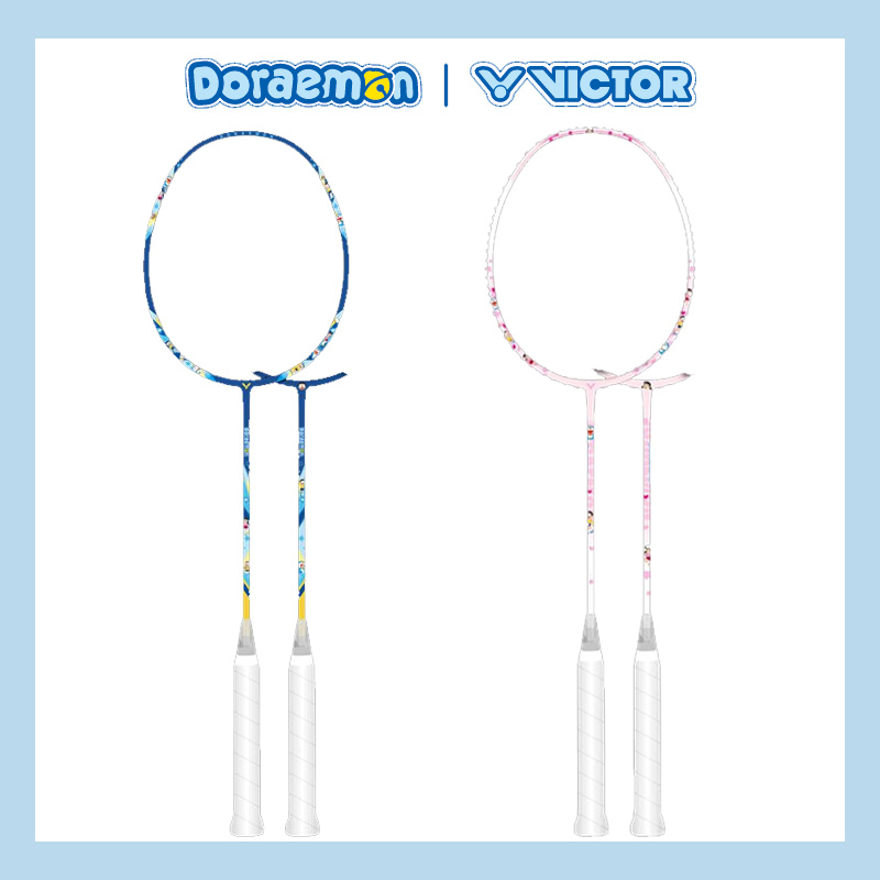 新品VICTOR/威克多胜利羽毛球拍哆啦A梦联名对拍DRMSET礼盒碳纤维