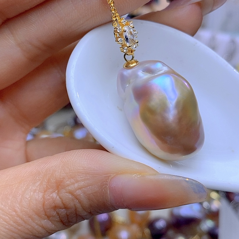 【闪购商品】淡水珍珠吊坠合金