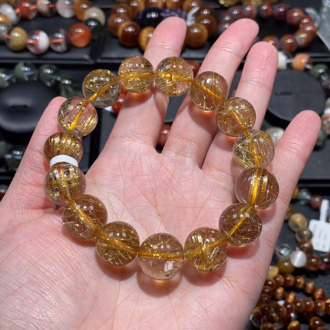 水晶手链未镶嵌s****?钛晶15.5mm