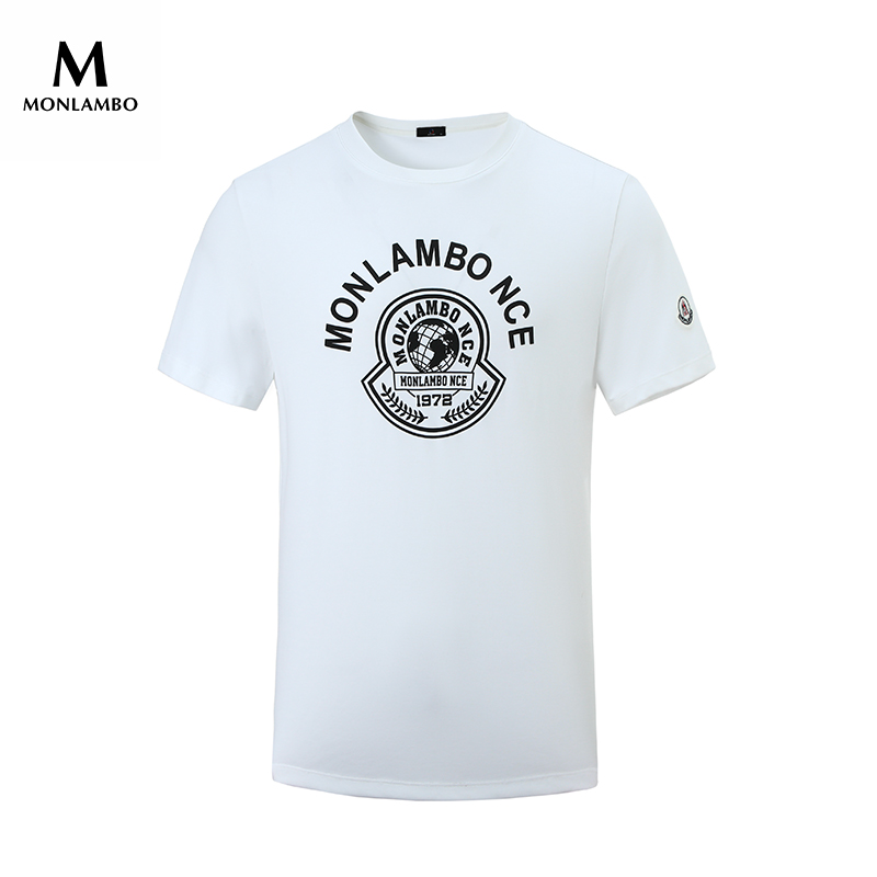MONLAMB/2025夏新款百搭休闲时尚潮流印花圆领宽松高级感男款短袖