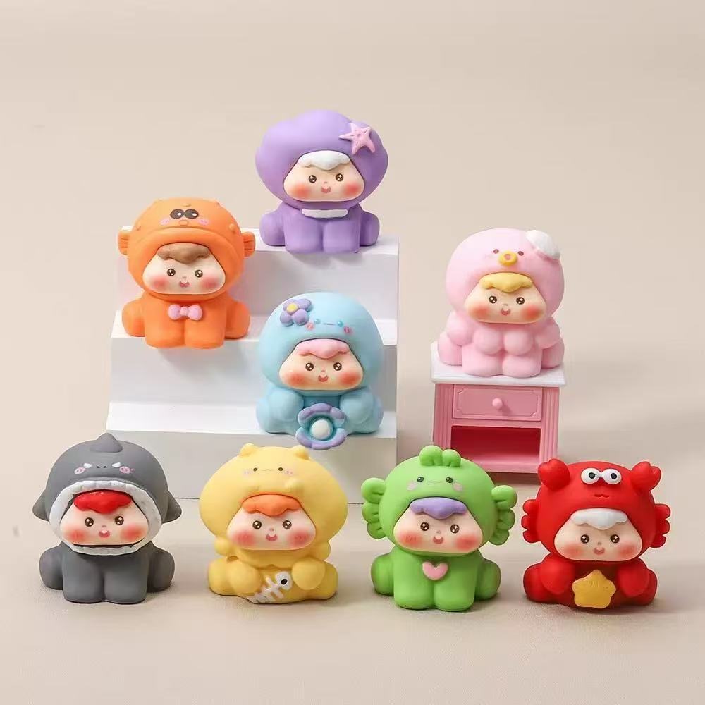 【九宫格】新款海洋崽崽树脂摆件