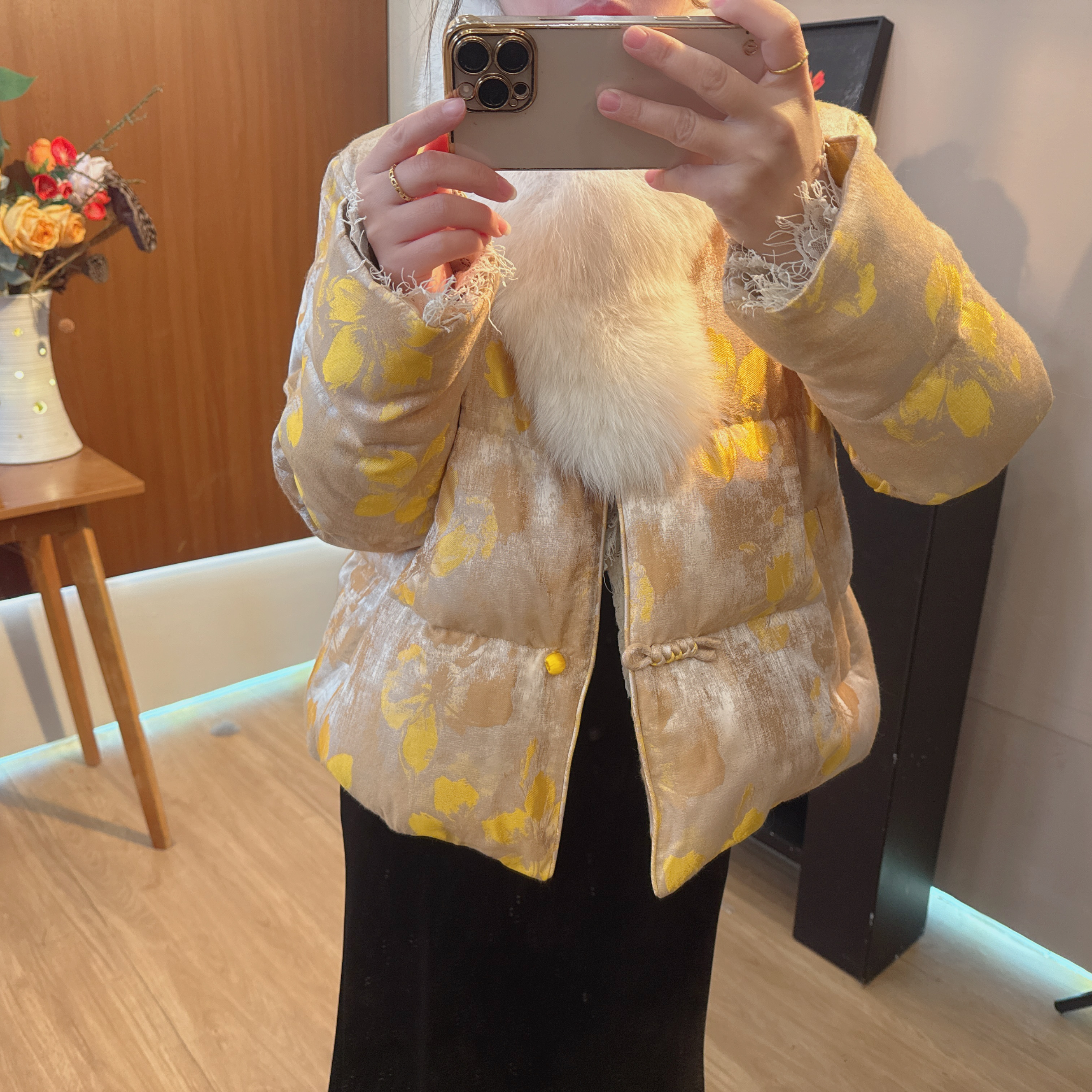 【阑珊故人90绒羽绒外套厚款】新中式重工保暖 时尚国风新中式女装
