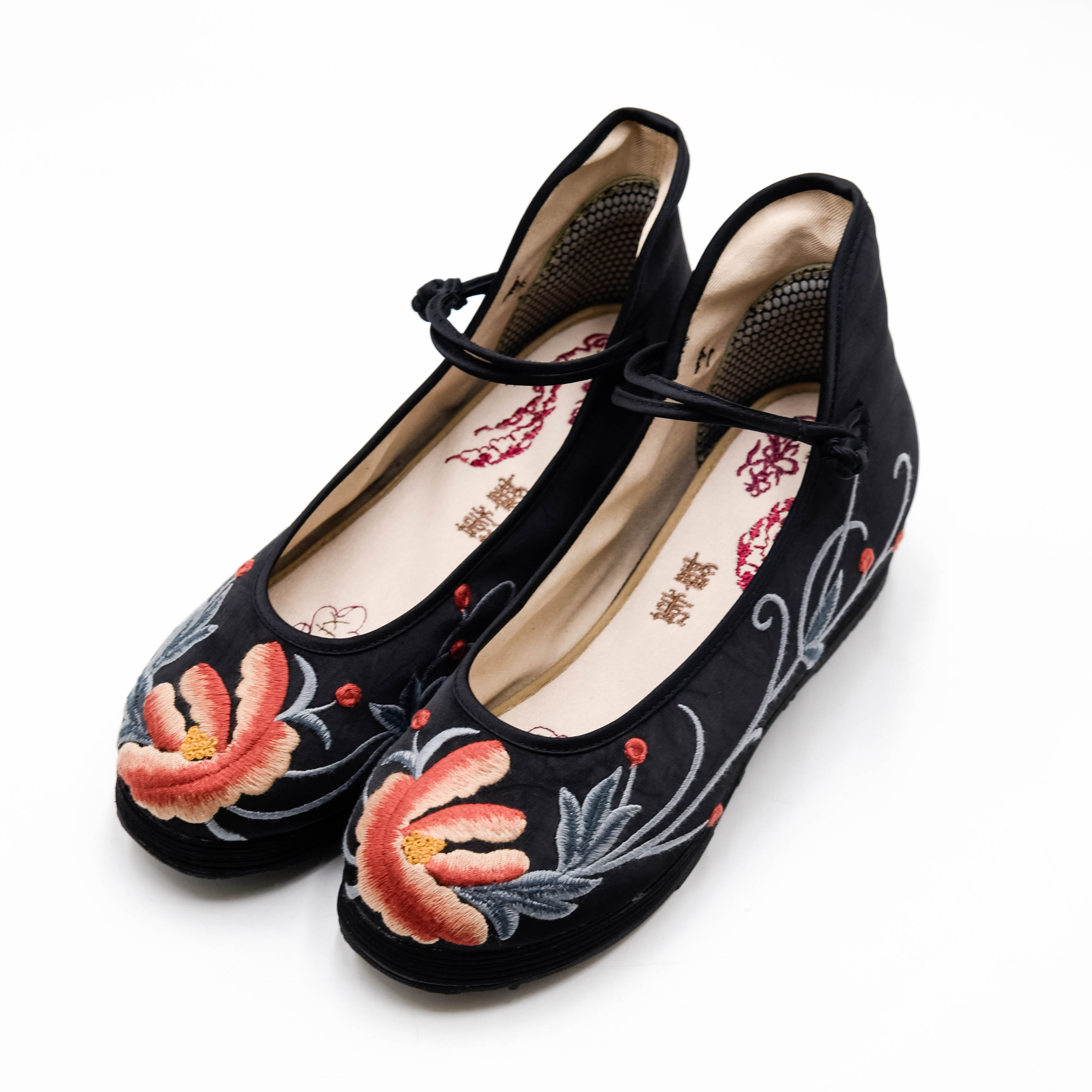 【满庭芳】汉舞中国风千层底布鞋新款内增高女单鞋百搭款刺绣女布鞋