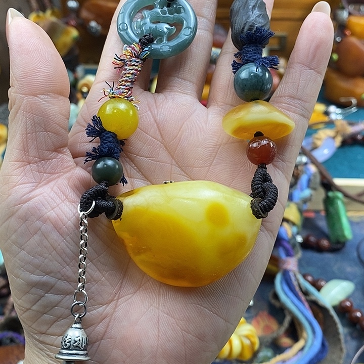 星***梦蜜蜡未镶嵌项链项链