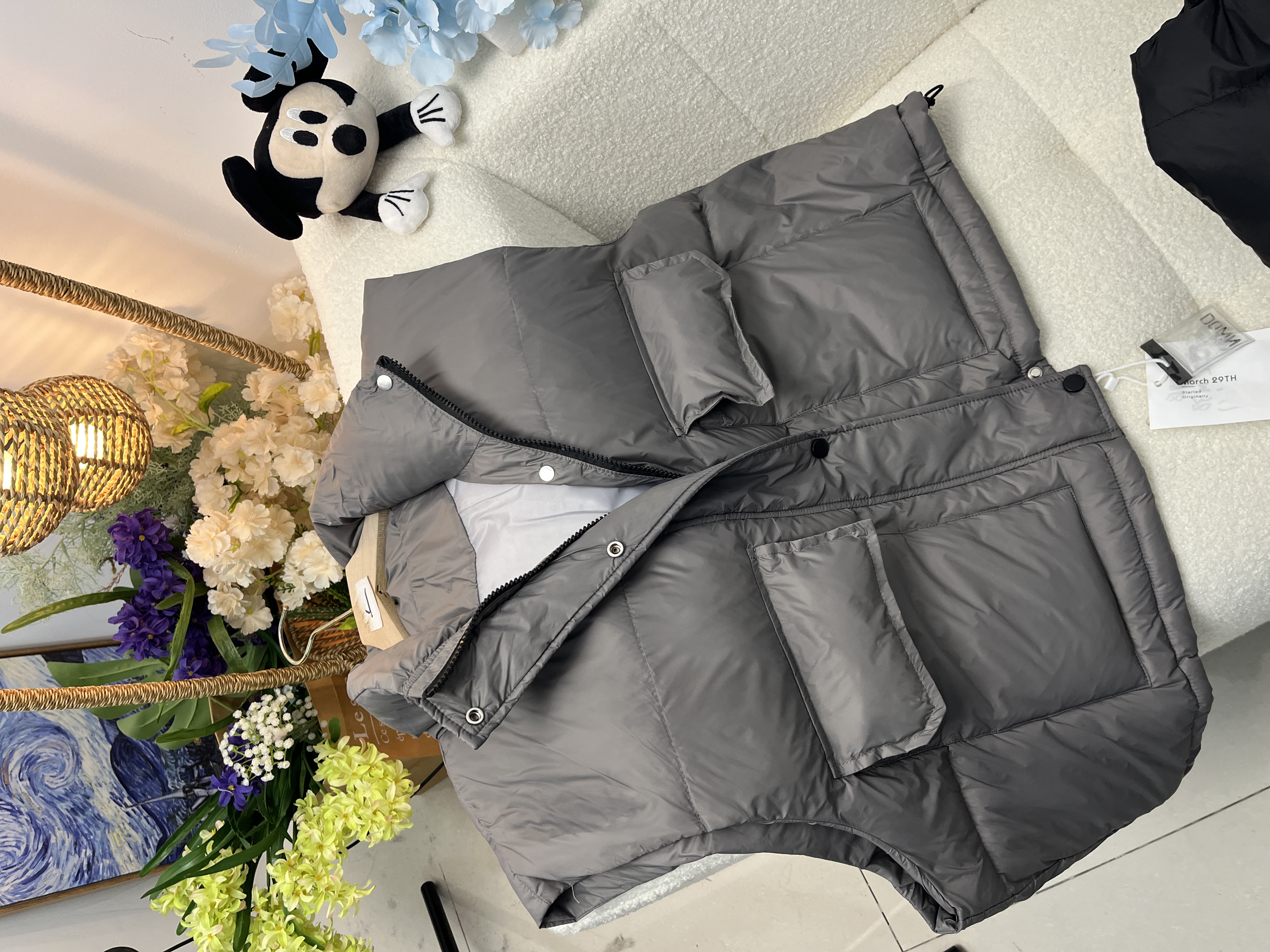 539区003灰色宽松无袖外穿马甲