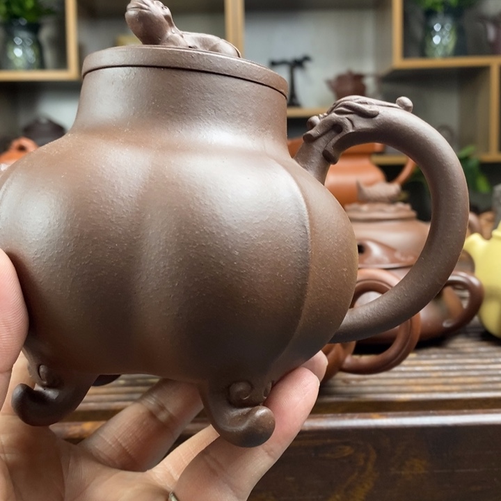 紫砂茶壶虎**号原矿紫砂壶