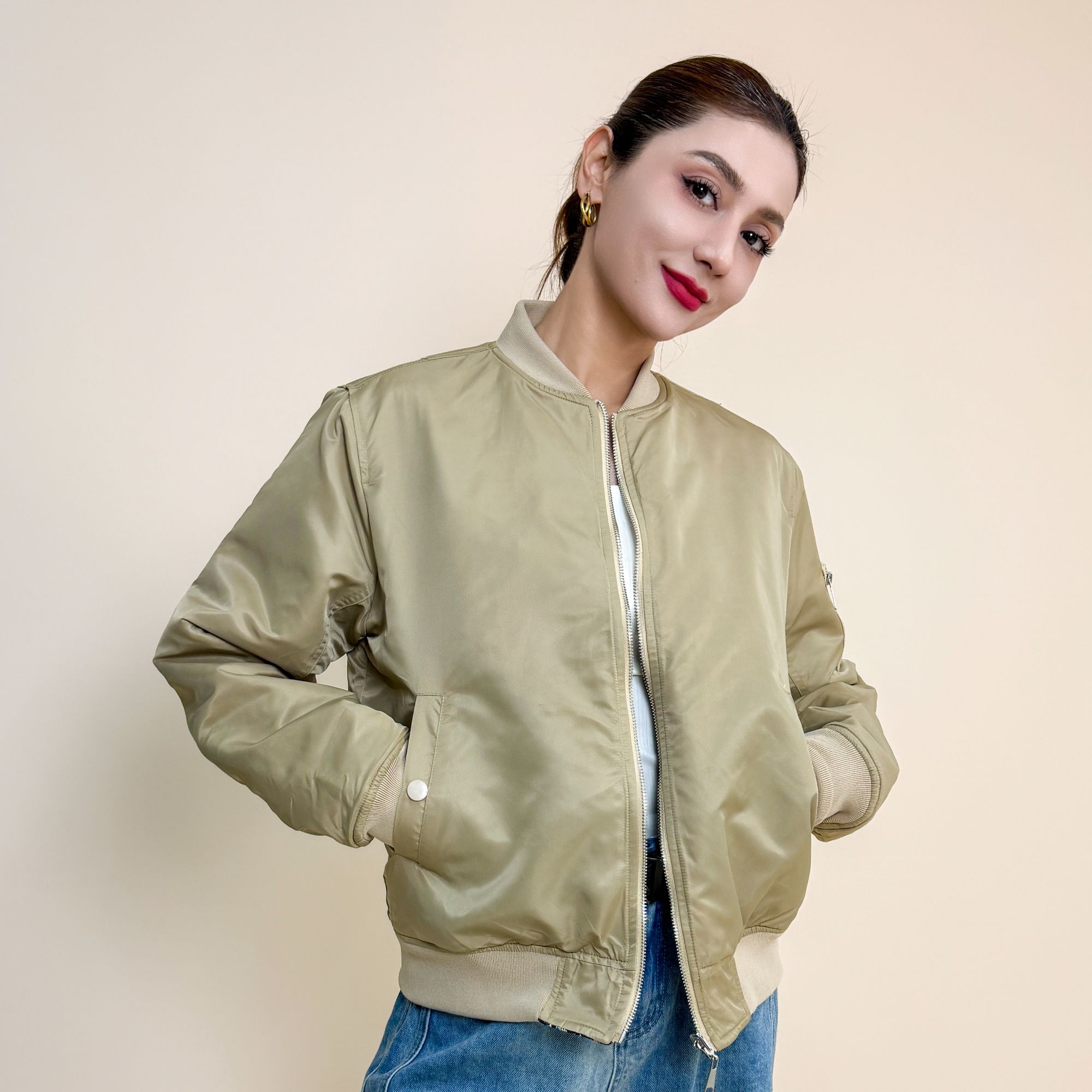 时尚双面穿民族风休闲棒球服百搭时尚（mdn-141）