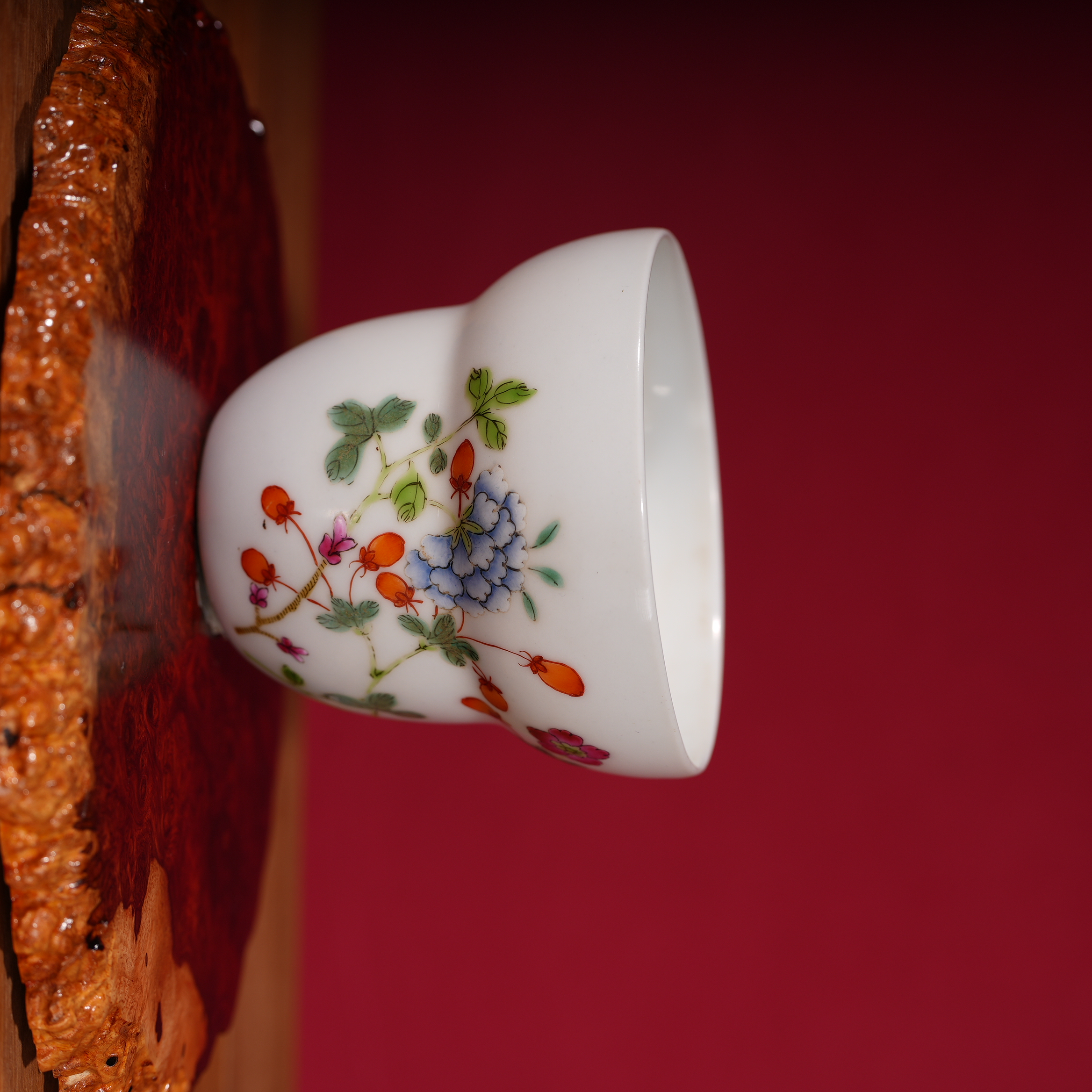 56清同治粉彩花卉杯 瓷器收藏 文物商店 明清瓷 仿古家具