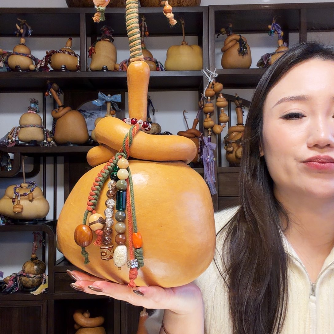 ****兮老皮挽结钱袋子葫芦