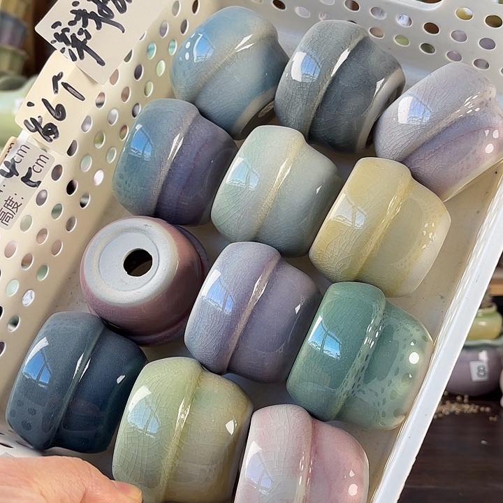 红陶量货/口高深浅搭配发6个