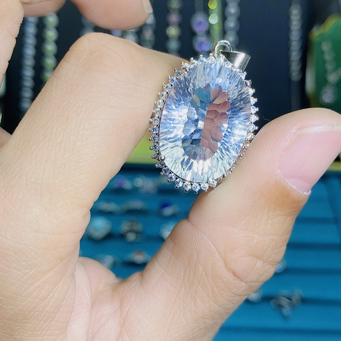 紫晶珠宝半成品银S925镶嵌