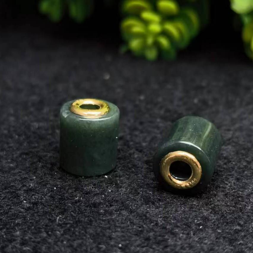 HJ4417【任会长珠宝】足金-和田玉路路通吊坠-配链-多样性只发一件