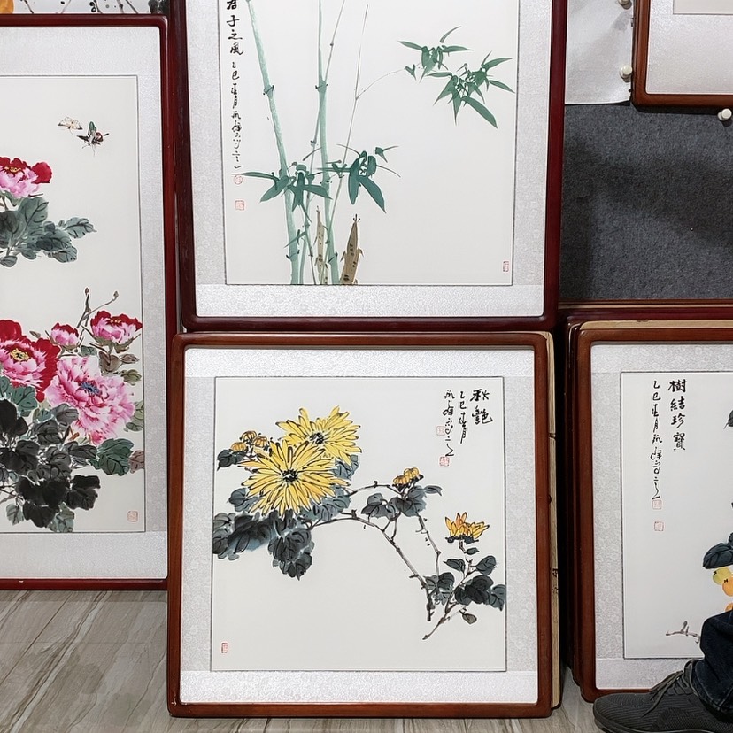 【闪购商品】国画书画作品带框63×63厘米