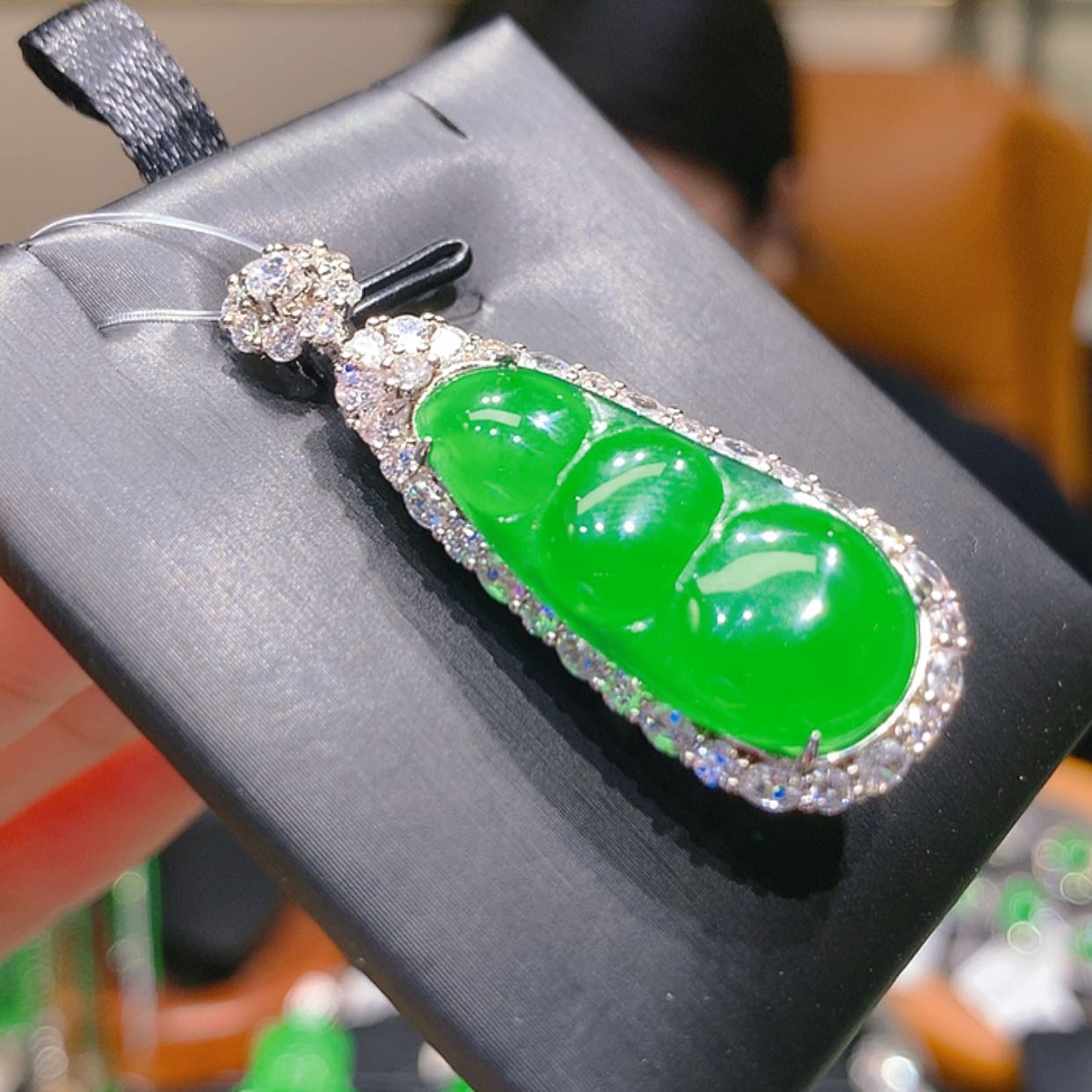 【闪购商品】翡翠颈饰银S925镶嵌4柒姐