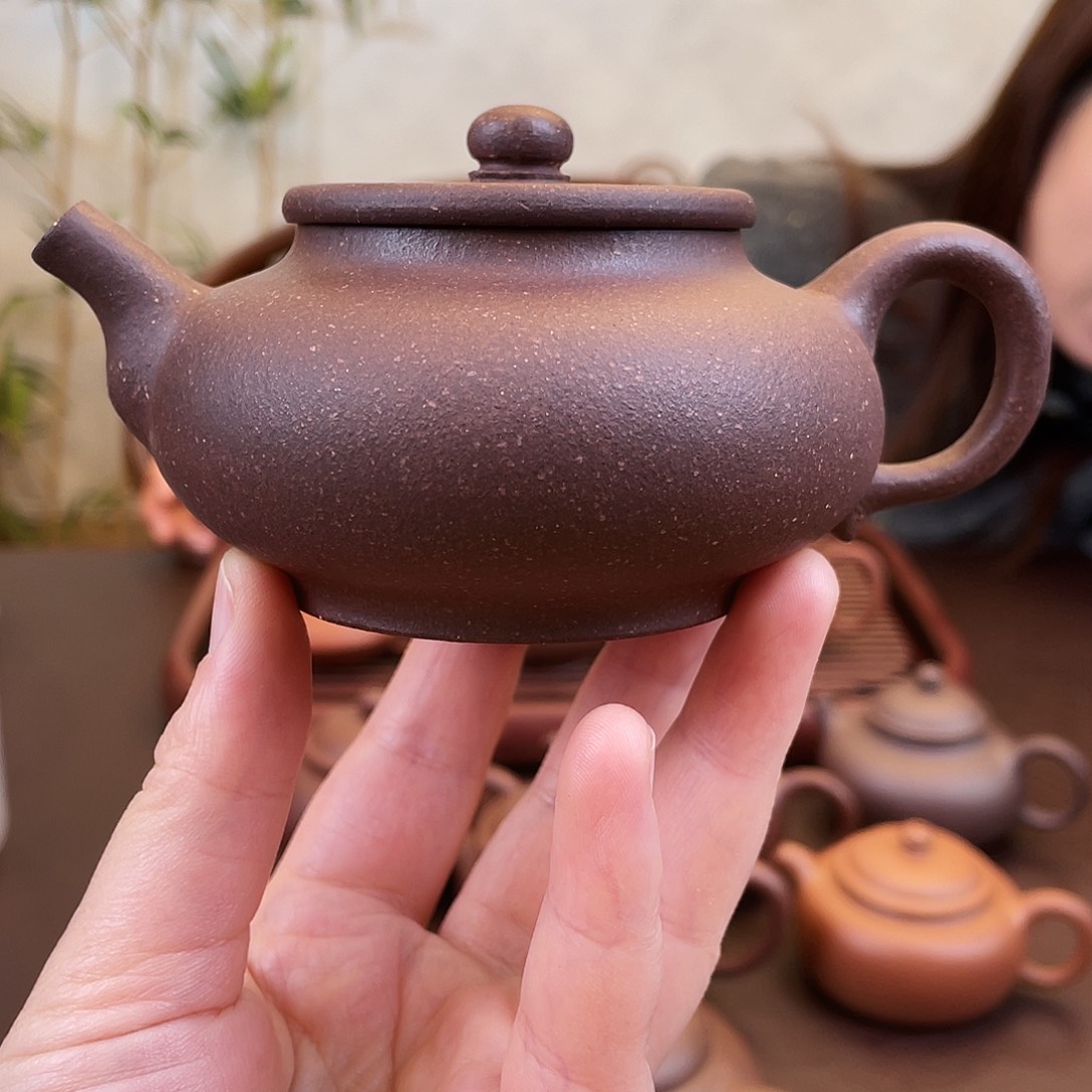茶壶紫砂30紫泥平盖180cc