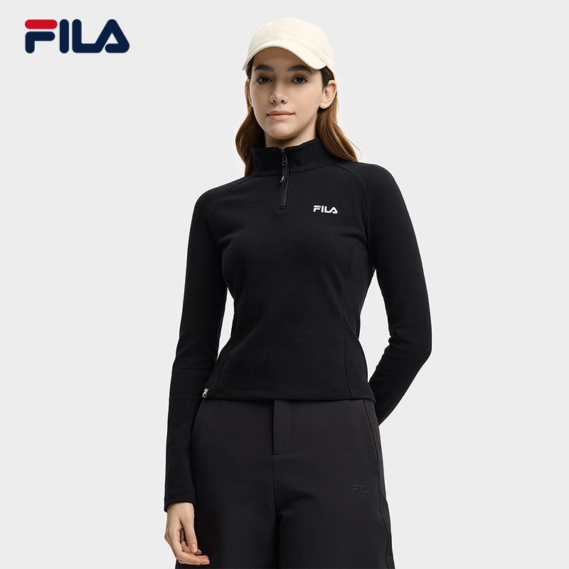 Fila/斐乐女士运动休闲立领内搭百搭长袖F11W549216F