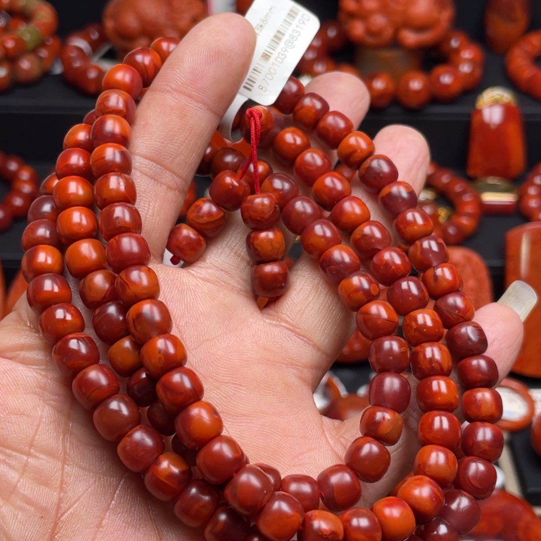 南红玛瑙珠宝奇石未镶嵌多圈8