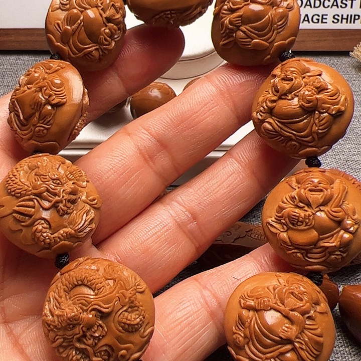 橄榄核手串/手链龙财