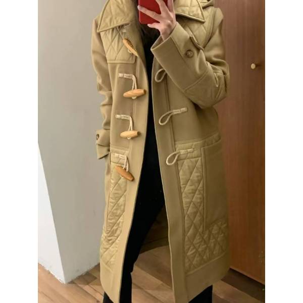 妃鱼/博柏利/丝缎、羊毛、亮片/大衣/95新/z零二零六