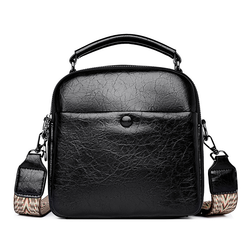 【长20高21宽13】2024新款时尚百搭单肩手提斜挎包黑色6650