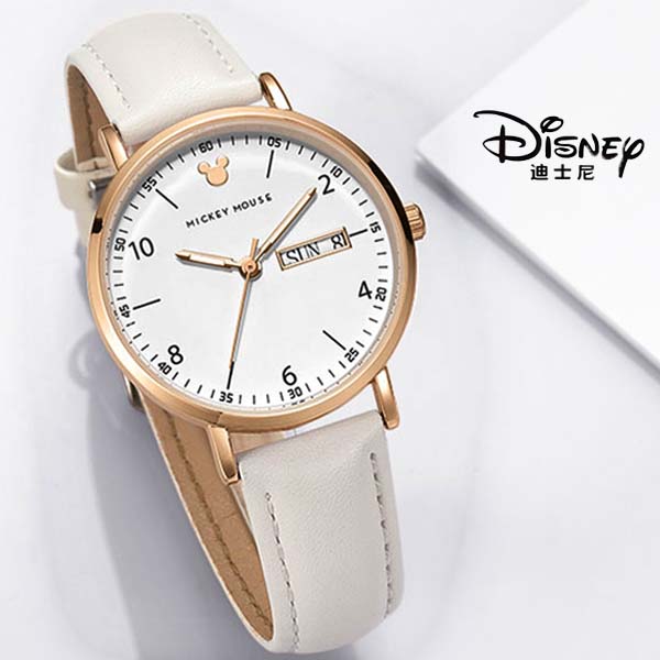 Disney/迪士尼手表女款中学生男款女生考试腕表夜光防水简约