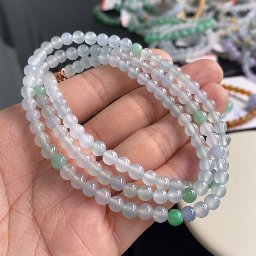 翡翠未镶嵌手链卡4.9