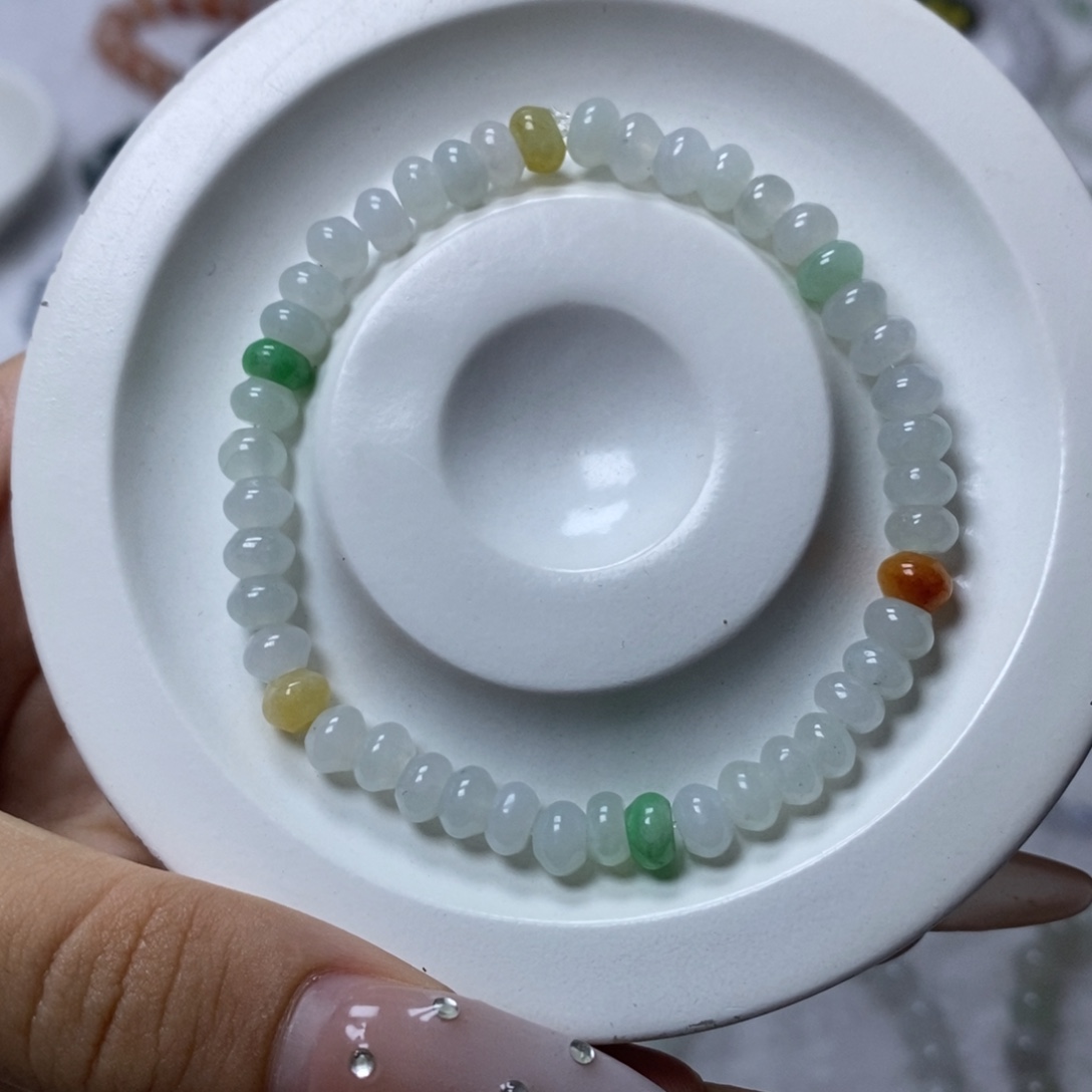 未镶嵌手链翡翠算盘珠卡5