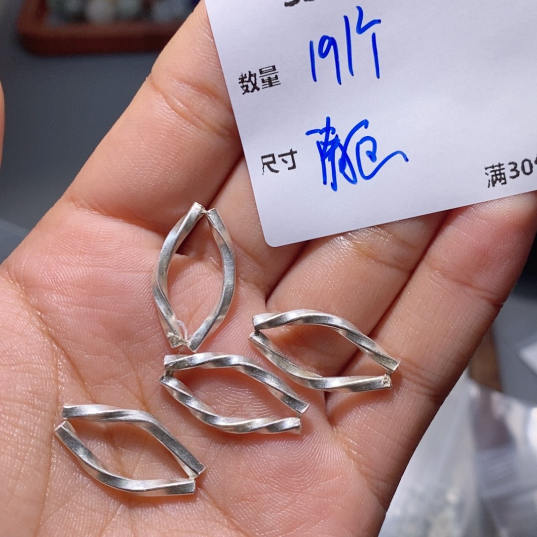 水晶珠宝半成品银S925镶嵌SS219