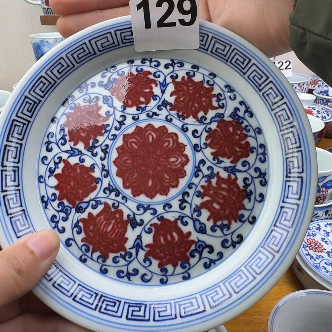 当代青花釉里红壶承