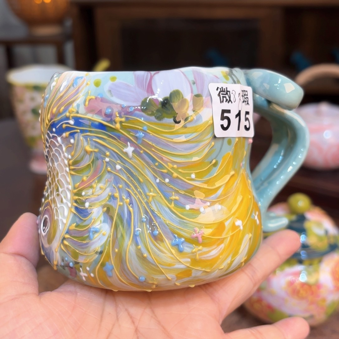 景德镇手绘高温釉下彩陶瓷茶具