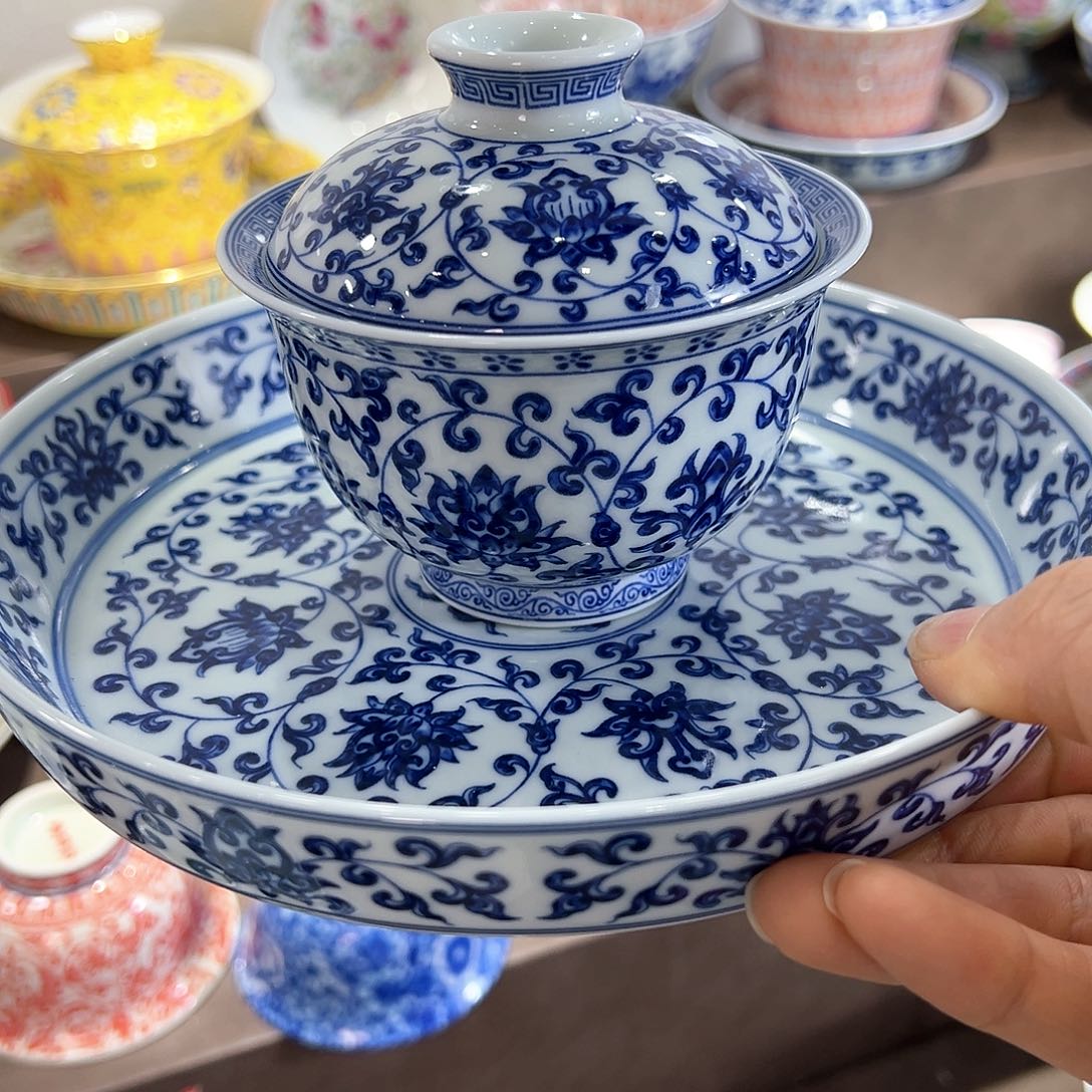 盖碗七七景德镇景德镇的早景德镇