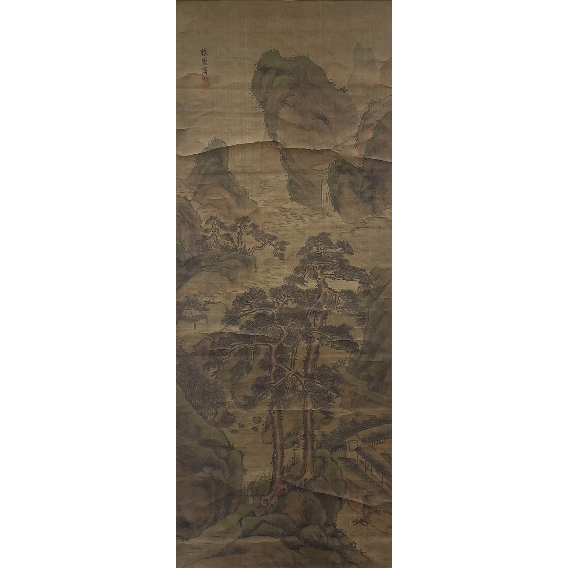 江 稼 圃--松林晓烟图146*56cm