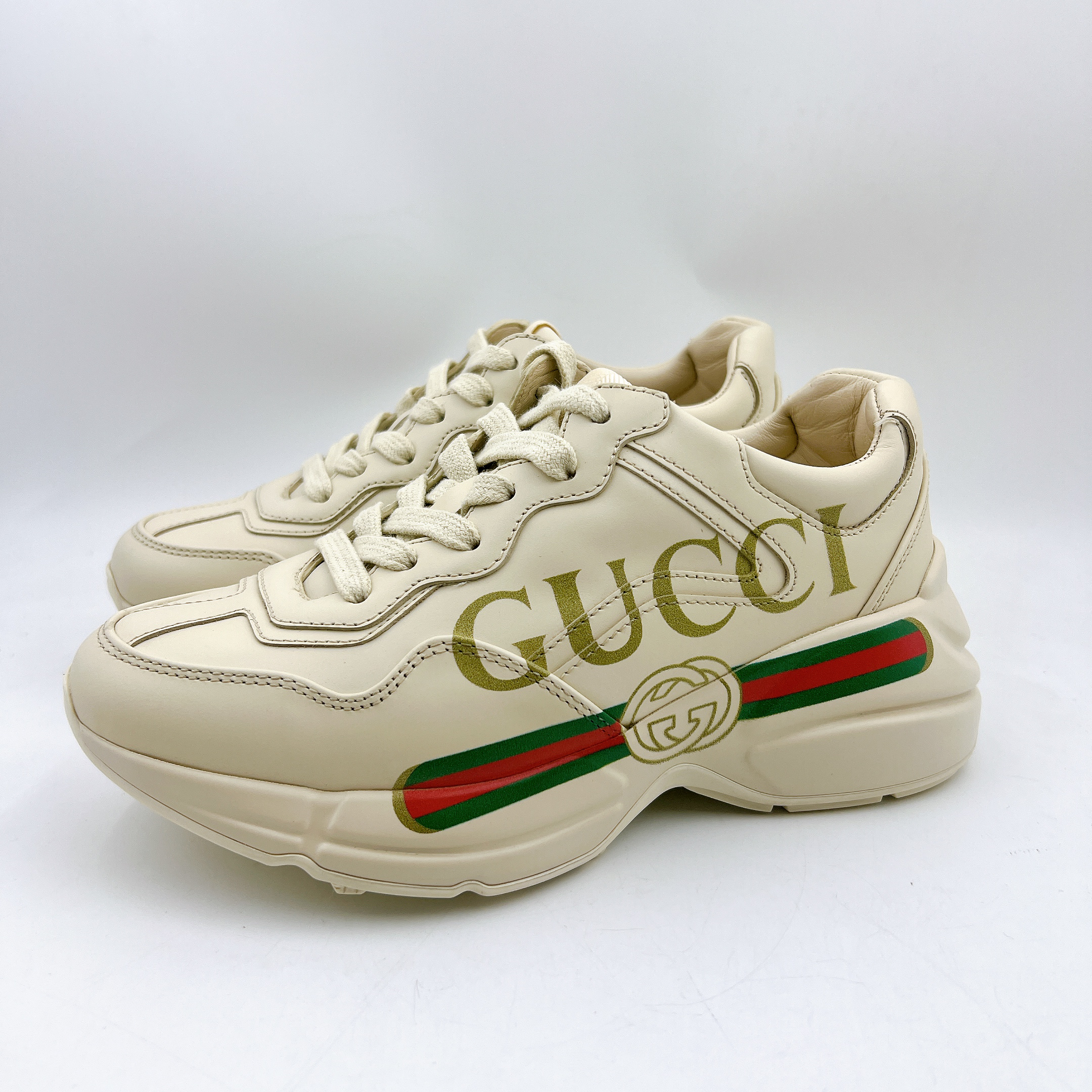 95新 GUCCI/古驰 34.5码/经典腰带老爹鞋/BM01273
