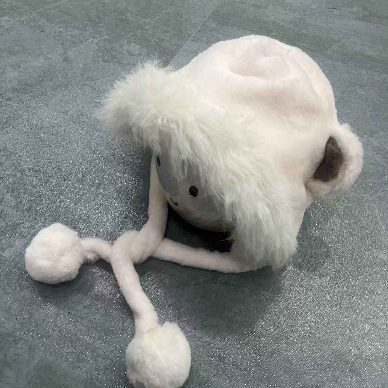 [胖鹅张] 毛茸茸小头围小熊帽 [实物以直播间展示为准]