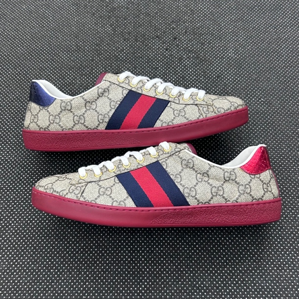 95新 GUCCI/古驰 42.5码 27cm 古驰 乌木色 双G满印 板鞋