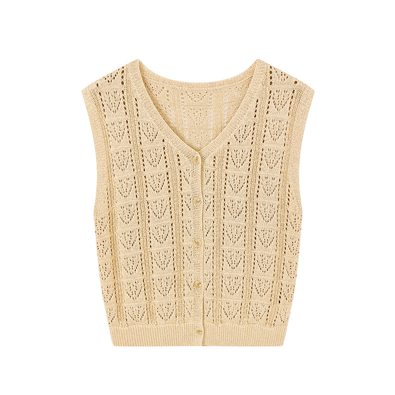 【九月专属】爱心镂空针织衫N2524