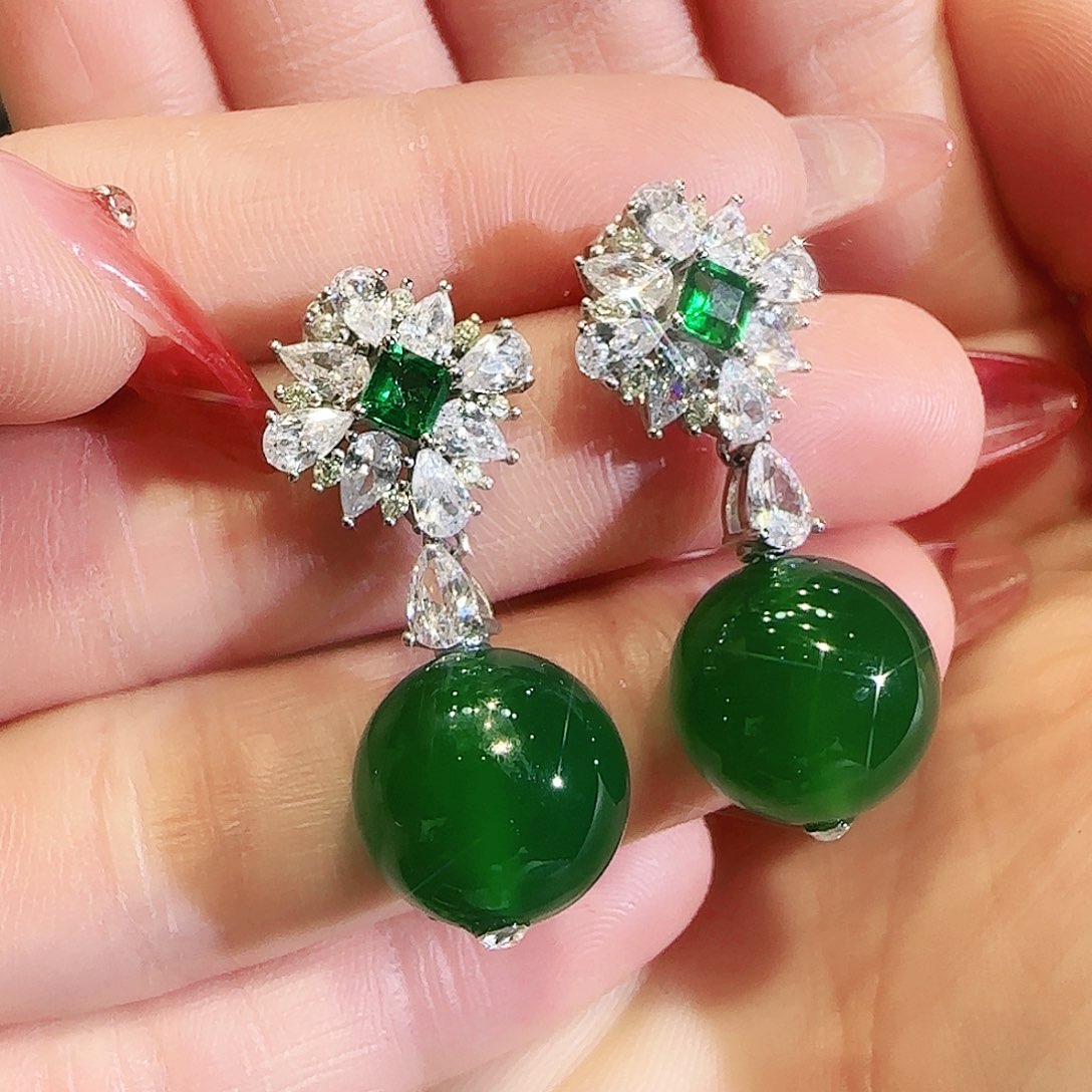 玛瑙/玉髓耳坠未镶嵌