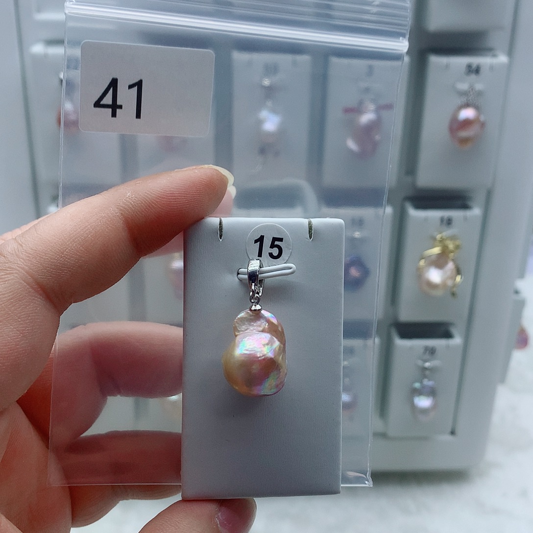 吊坠(不含链)淡水珍珠合金