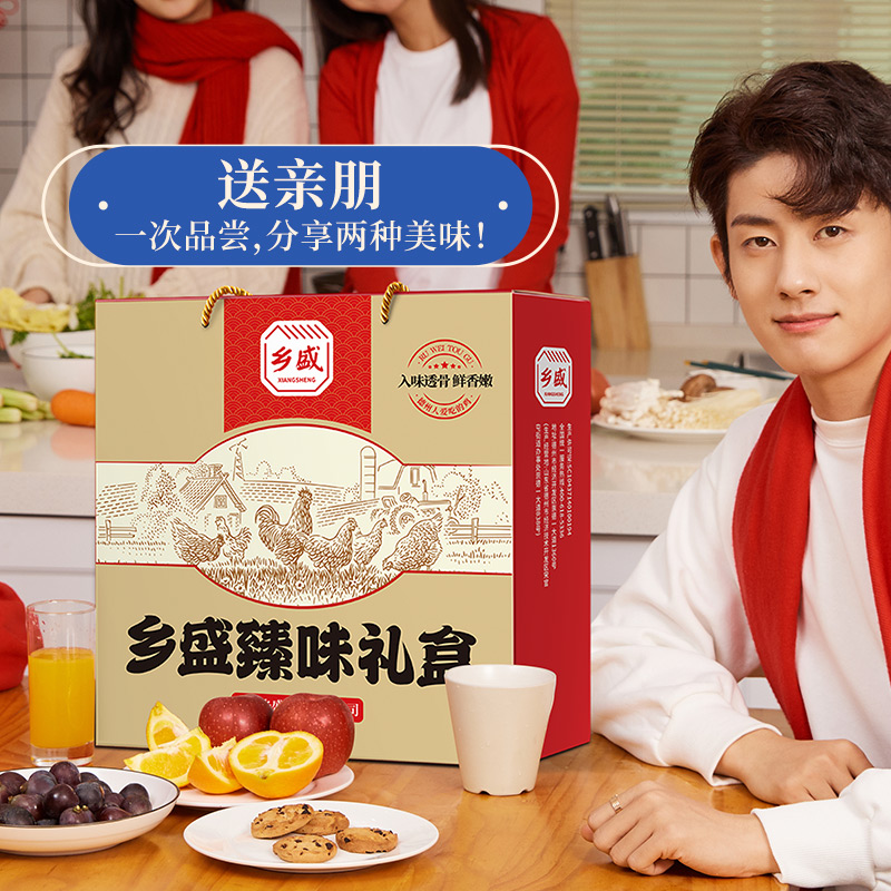 乡盛臻味礼盒450g*2只五香鸡德州特产待客送礼佳品