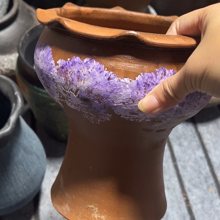 紫色火锅高20口18带孔