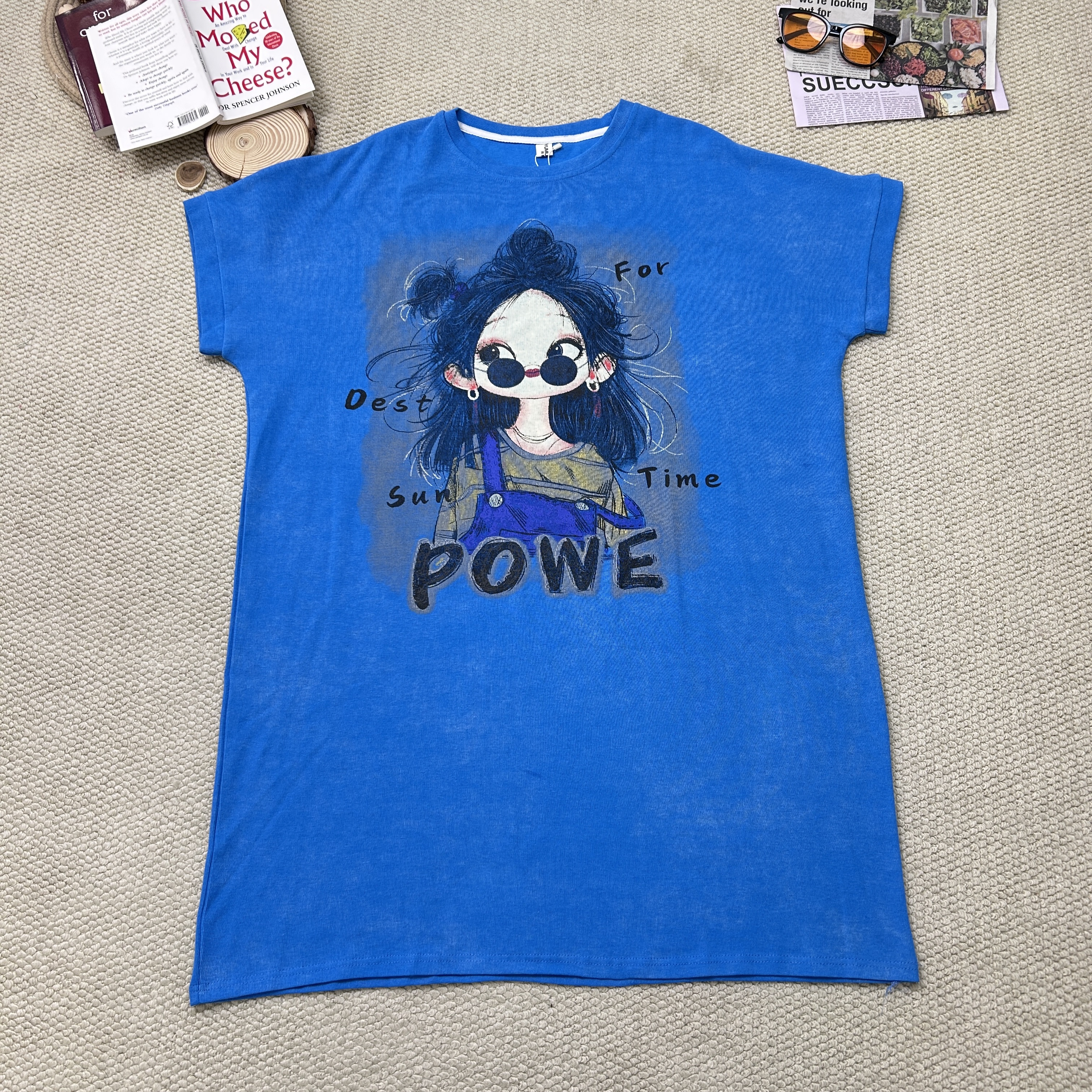 2025夏季新款休闲卡通印花短袖连衣裙2511