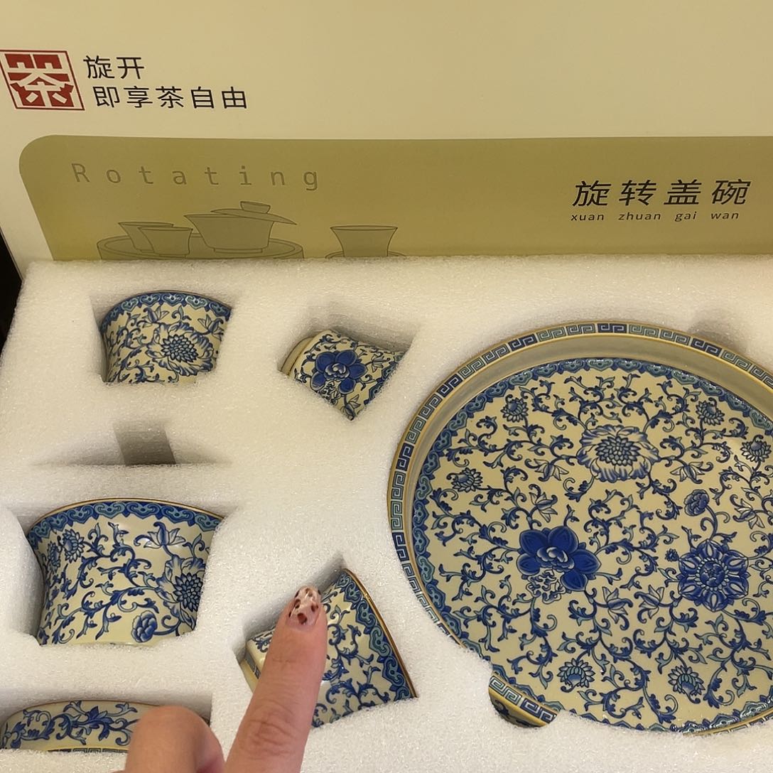 陶景德陶瓷盖碗茶具