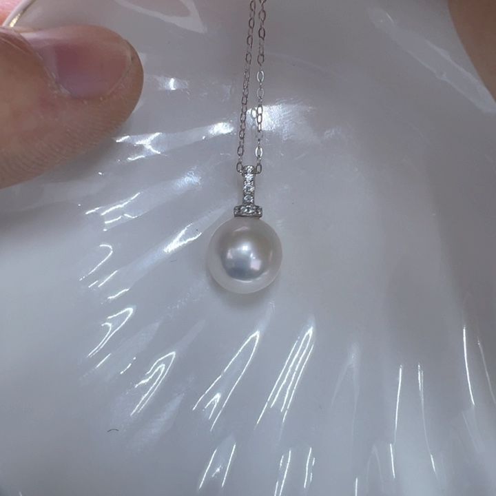 淡水珍珠吊坠(赠链)银S925镶嵌?****姜