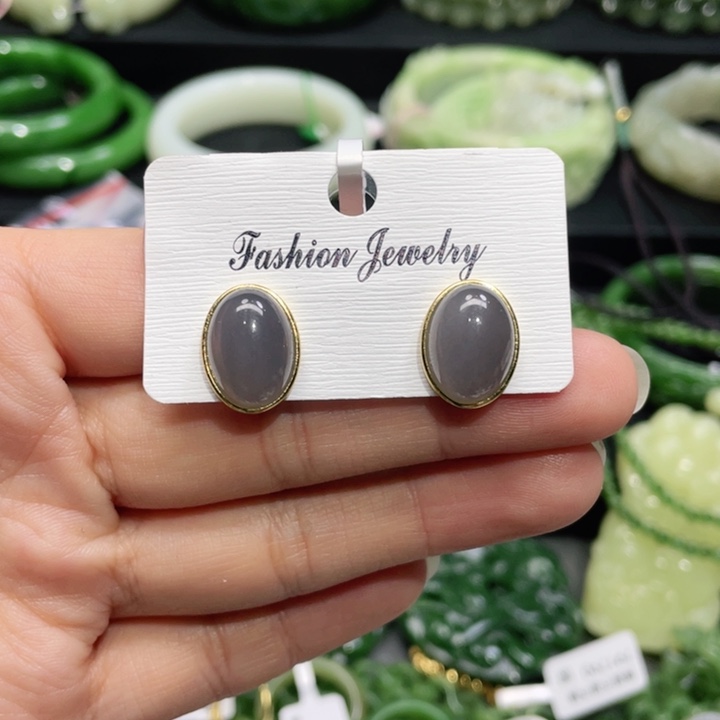 和田玉戒指银S925镶嵌